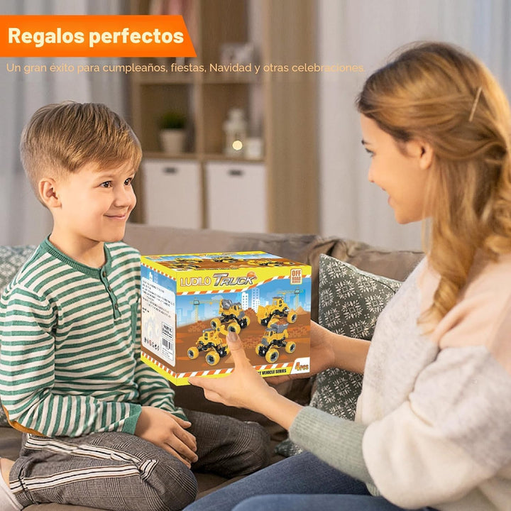 LUDILO 4 juguetes desmontables para niños de 4 años de edad, juguet...