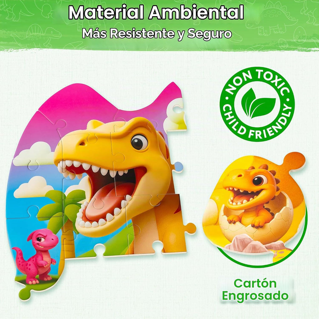 SYNARRY Dinosaur Floor Puzzles para niños 3-5 años Grande 45 piezas