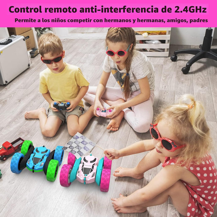 Auto a control remoto para niñas, auto a control remoto rosa de dob...