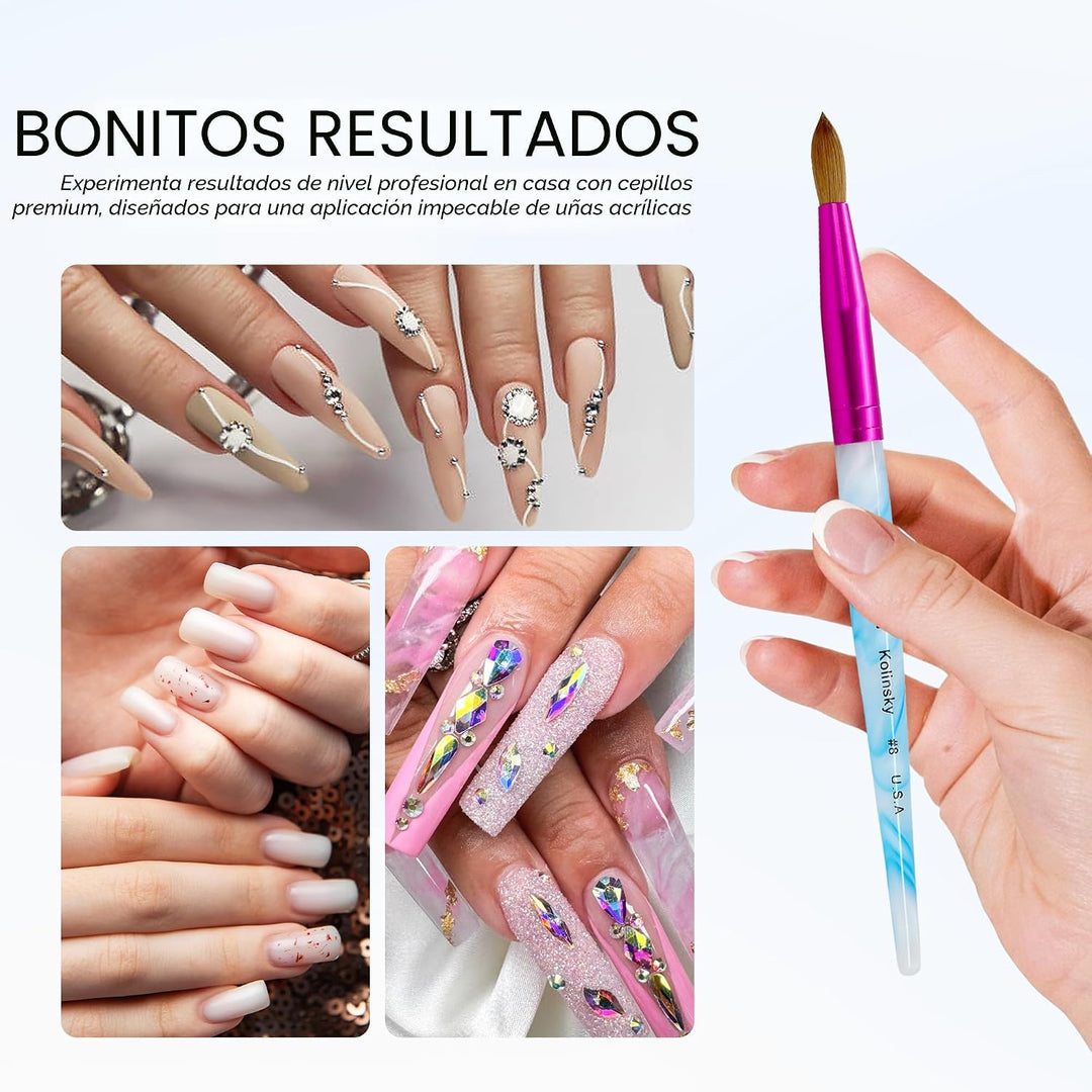 PANA USA \u2013 Pincel para uñas acrílicas, con cerdas de pelo de K...