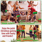 Halloscume 4 Juegos de Pelotas Navideñas Oscilantes y Temblorosas, Juego Navideño de Duende Novedoso Twerk, 40 Pelotas, Cinta, Cajas de Cartón, Juegos Divertidos de Fiesta para Familia, Grupos Grandes