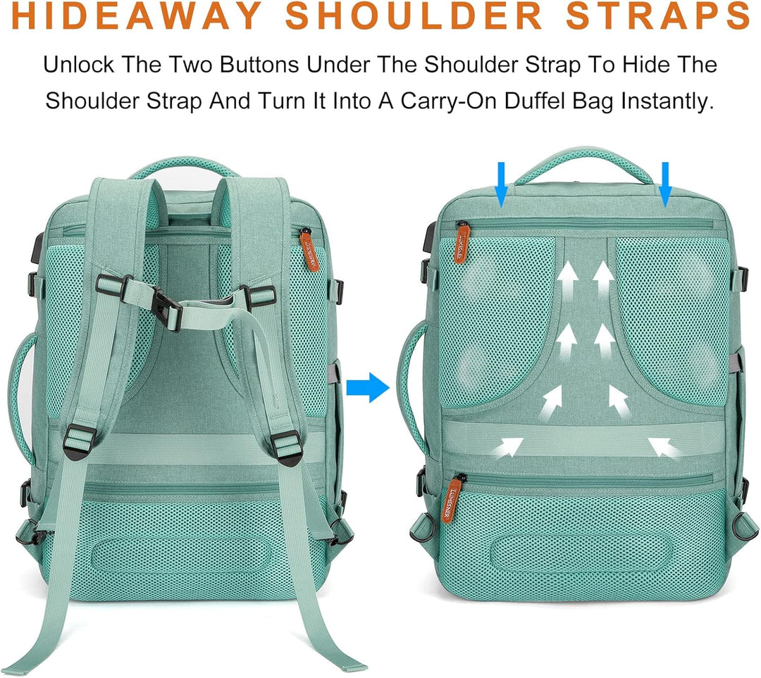 Lumesner - Mochilas de viaje para equipaje de mano, extragrandes de...