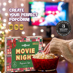 Regalos para Noche de Películas de Navidad - Cestas de Palomitas y Sets de Regalo para fiestas navideñas - 5 granos gourmet non-GMO y 5 saborizantes para palomitas - Ideas de regalo perfectas para familia, adultos, parejas, fiestas o amantes de