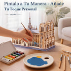 Rowood Rompecabezas 3D para adultos, arquitectura de madera, kit de construcción para adultos, colección de catedral y castillo de Notre-Dame de París, cumpleaños para mujeres amigas