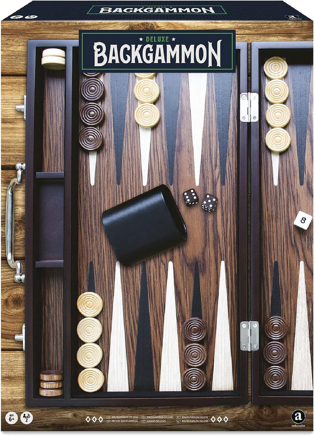 Merchant Ambassador Craftsman Deluxe Backgammon Set