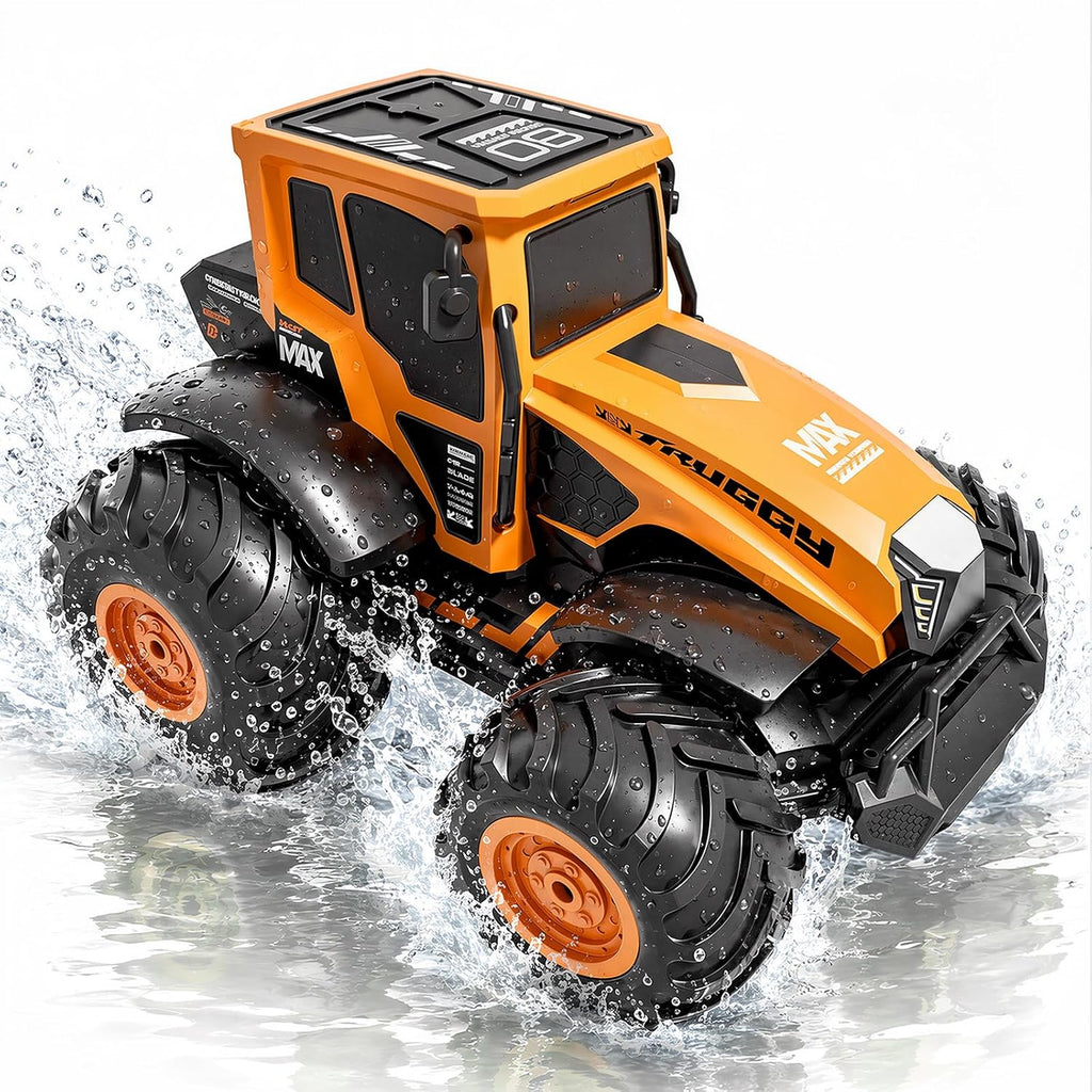 Tractor RC anfibio de granja 1:14, coche de acrobacias impermeable