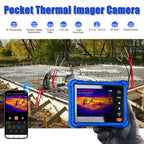 Cámara de imágenes térmicas con pantalla táctil de 3.5 pulgadas, pistola de imagen térmica AIOMEST con resolución IR de 256 x 192, temperatura de calor de -4 °F a 1022 °F, Wi-Fi, cámara infrarroja