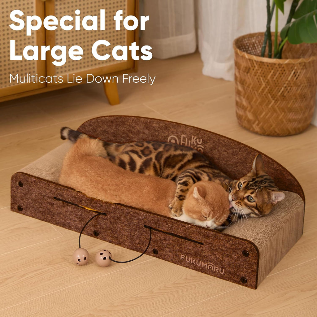 FUKUMARU Cama rascador grande para gatos, sofá rascador para gatos de 26
