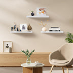 Upassion Estantes flotantes blancos, juego de 3, estantes montados en la pared de 16 pulgadas para decoración del hogar, sala de estar, dormitorio, baño, cocina