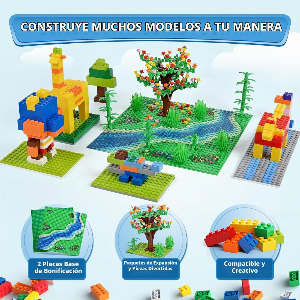 Juego de bloques de jardín clásicos a granel de ladrillos de