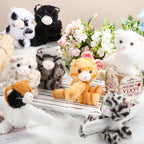 Liliful Paquete de 8 pulseras de peluche para niños, gatitos