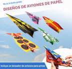 Doctor Jupiter Kit de lanzador de aviones de papel para niños a partir de 6