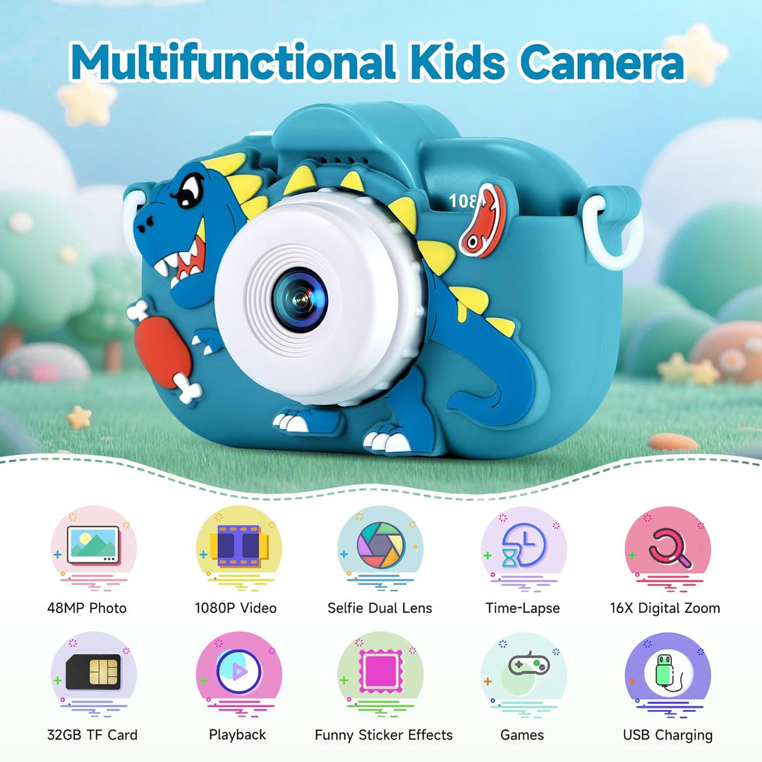 Cámara digital para niños pequeños de YEEHAO, juguetes para niños d...
