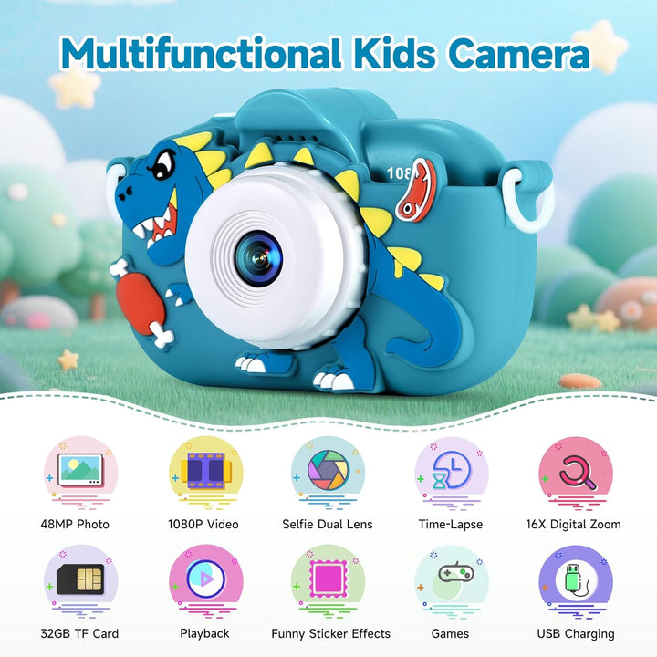 Cámara digital para niños pequeños de YEEHAO, juguetes para niños d...