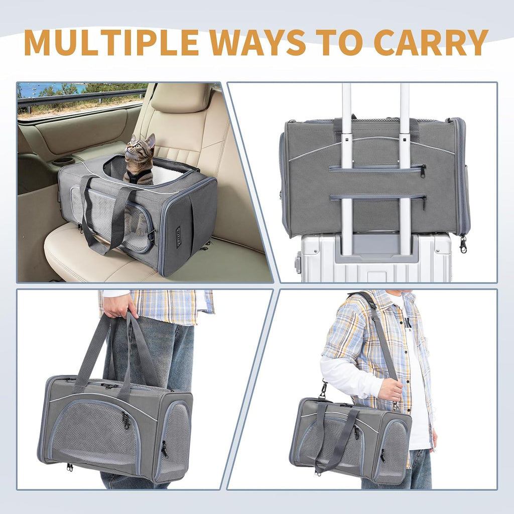 Petsfit Transportador de aerolíneas para gatos pequeños, colocación bidireccional, hasta 9 lb
