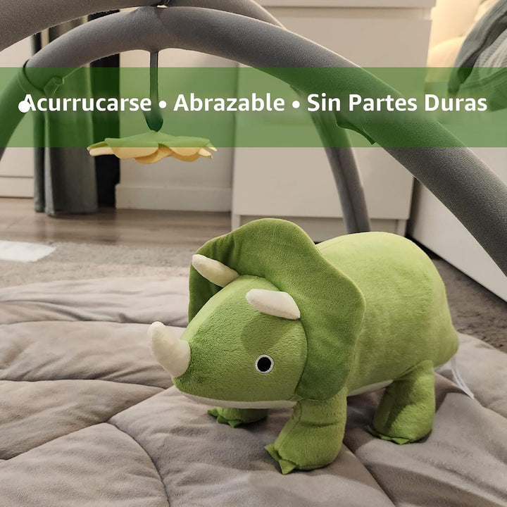 WEIGEDU Dinosaurio Triceratops - Juguetes de peluche con ojos borda...