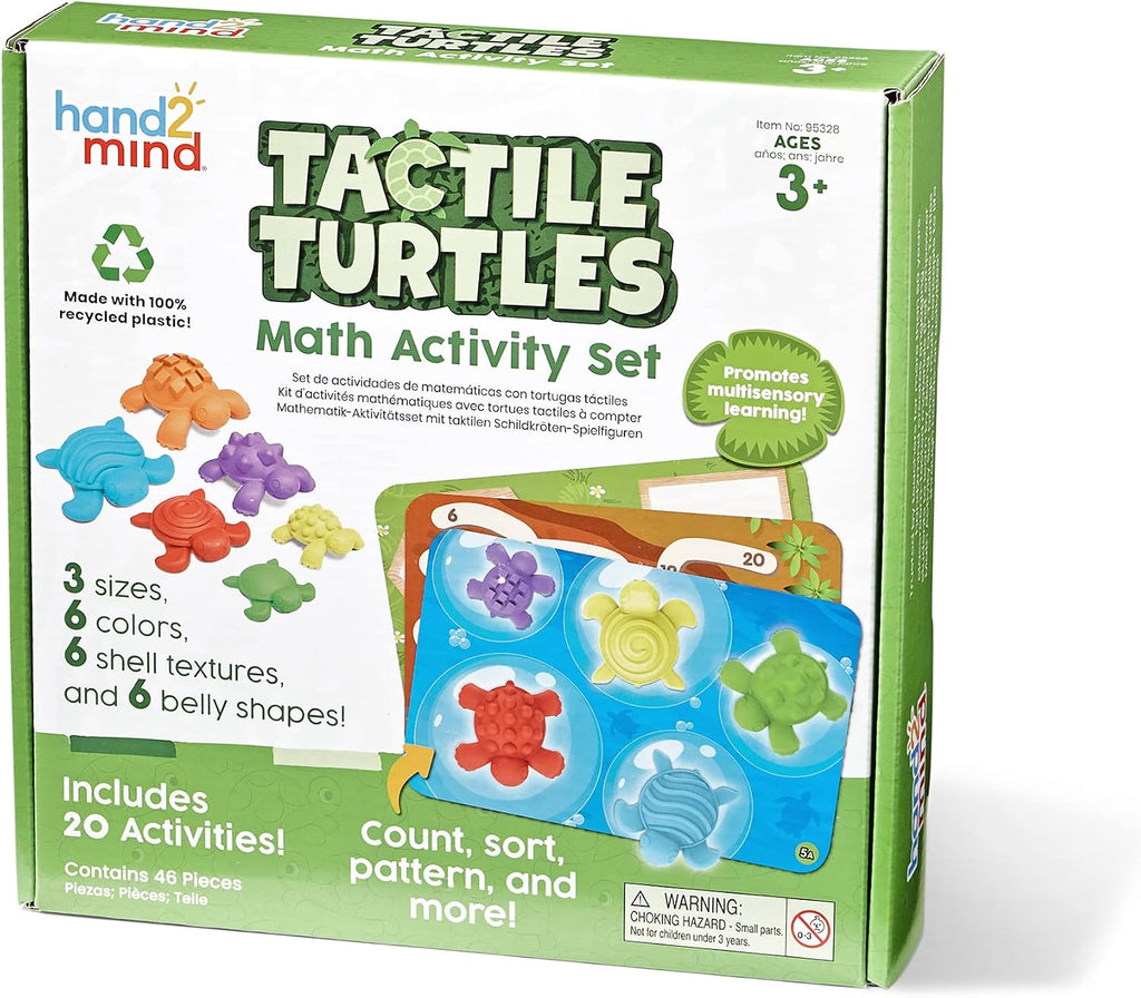 hand2mind Conjunto de Actividad Matemática de Tortugas Táctiles