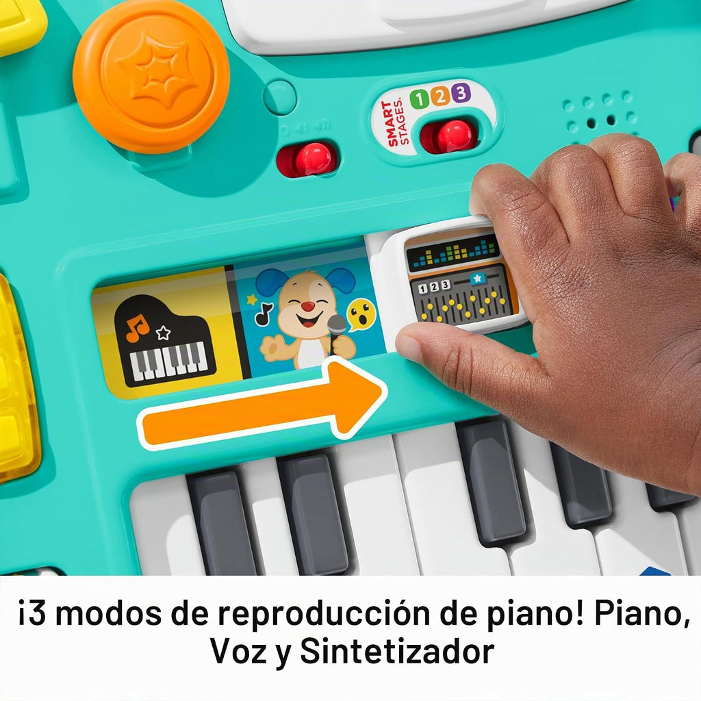 Fisher-Price Juguete para bebés y niños pequeños, mesa de DJ para reír y aprender con actividades musicales educativas para el desarrollo de niños a partir de 6 meses