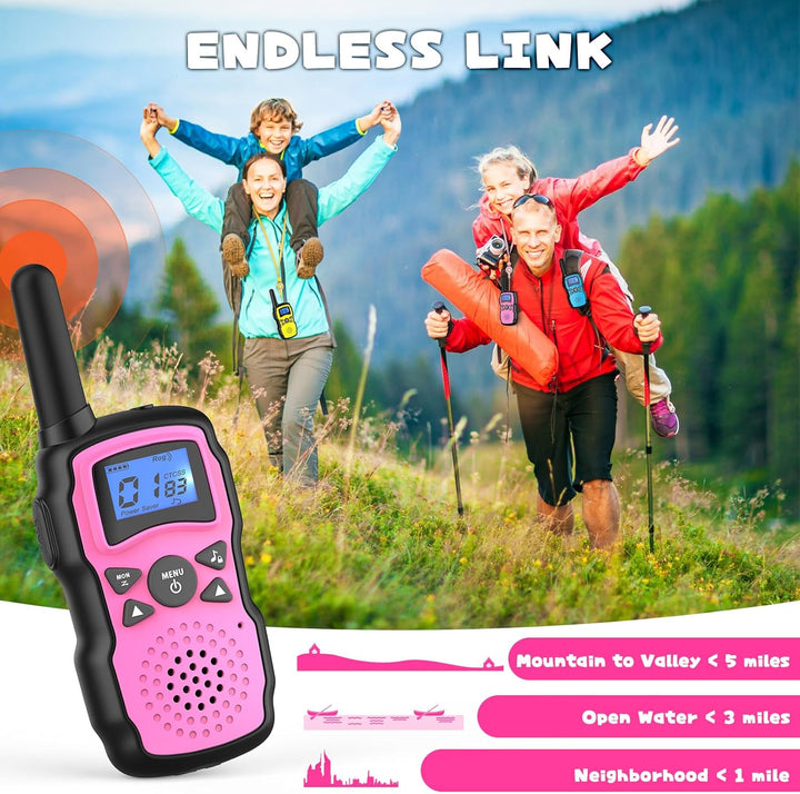 Wishouse Walkie Talkies para niños y adultos, paquete de 3 recargab...