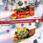 Juego de tren colgante para árbol de Navidad, tren de juguete de 2 niveles