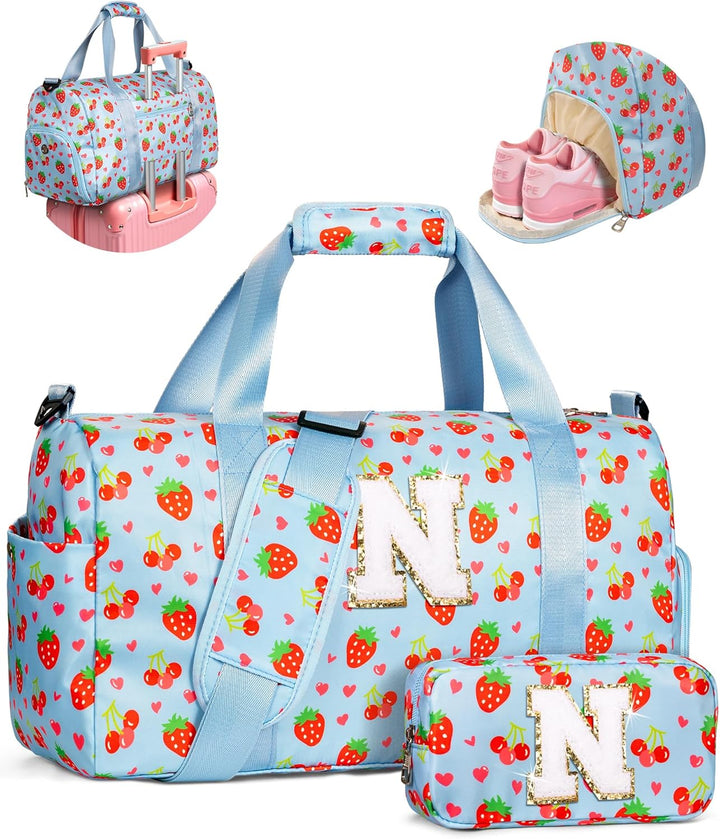 Elilier Regalos para niñas, bolsa de lona inicial para niños, linda...