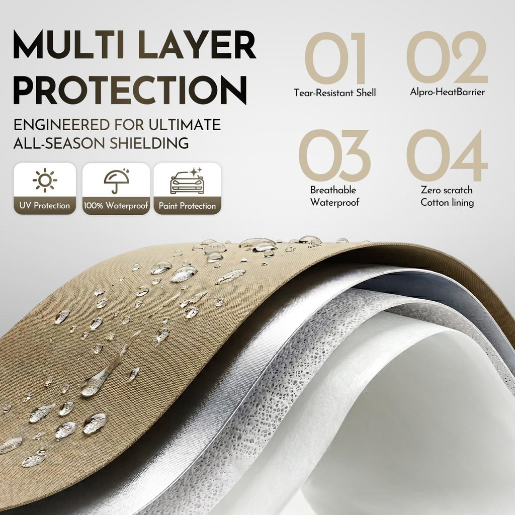 Kaugung Funda de automóvil de ajuste personalizado para BMW Serie 5 528i 530 530i 535i 540i M5 (1988-2026), resistente al agua, para todo tipo de clima, con cremallera para puerta del conductor