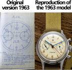 SEAKOSS 1963 Pilot Cronógrafo Reloj para hombre, Original Seagull ST1901 Movimiento mecánico de viento manual, reloj de pulsera militar vintage
