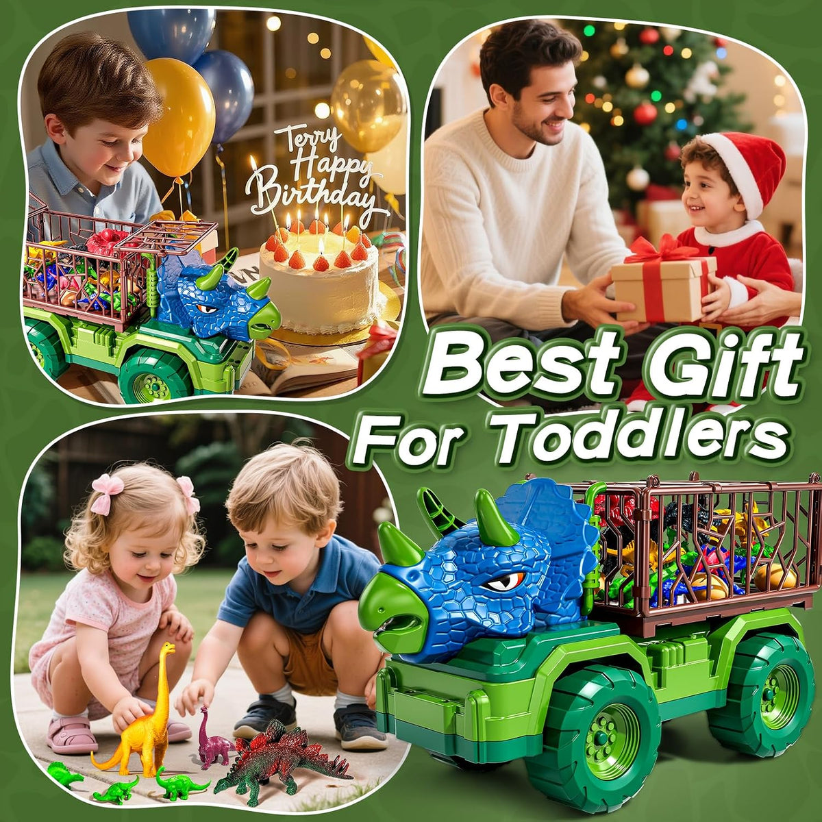 Camión de dinosaurio Triceratops 22 en 1 para niños de 3-5-7 4-8, camión transportador de dinosaurios con 18 figuras de dinosaurios jurásicos, 3 huevos de dinosaurio, 3, 4, 5, 6, 7, 8 años, regalos de cumpleaños para niños pequeños