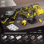 Mould King 17070 - Juego de construcción de excavadora RC para adultos, modelo de vehículo de construcción de camión de 4767 piezas, camión de control remoto APP con motores, juguetes de ingeniería STEM