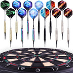 WIN.MAX Darts Punta de plástico 12 unidades Dardos de punta blanda para tablero electrónico de dardos