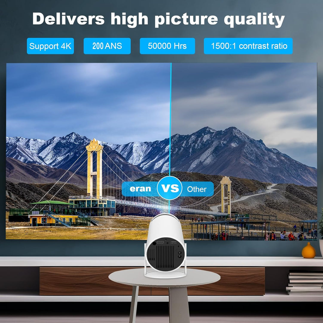 Mini proyector portátil, soporte 4K 1080P con doble banda WIFI6 5G...