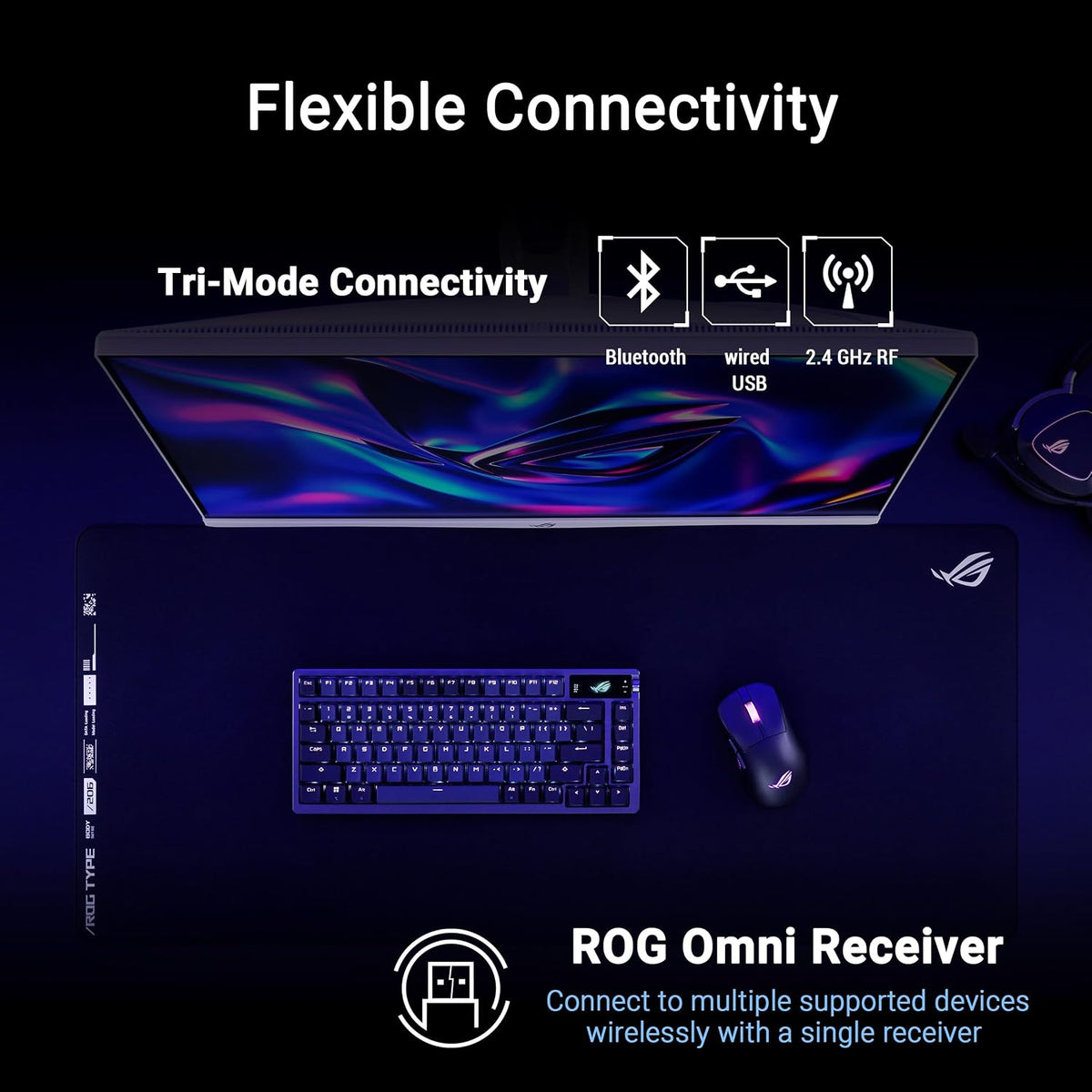 ASUS Ratón inalámbrico ROG Keris II Origin para juegos, ergonómico...