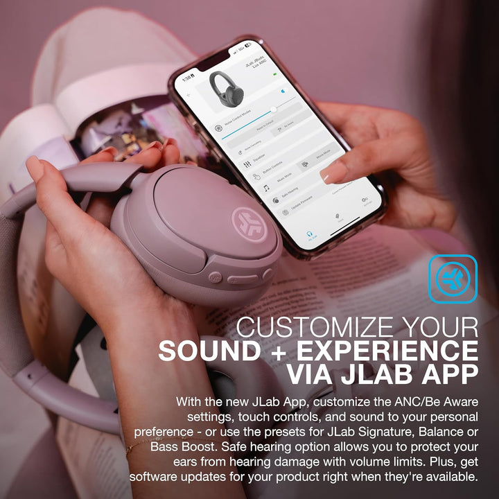 Auriculares inalámbricos JLab JBuds Lux ANC, Malva, cancelación act...