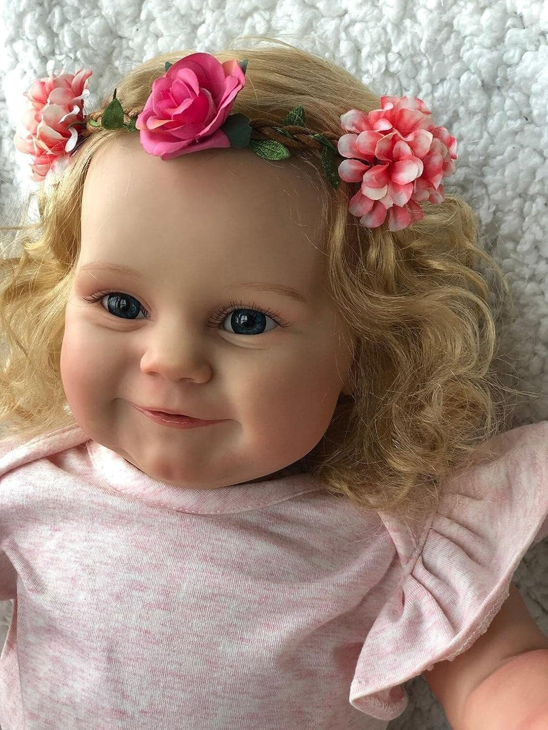 iCradle Lovely Real Look Reborn Baby Doll Girl - Muñeca de silicona...
