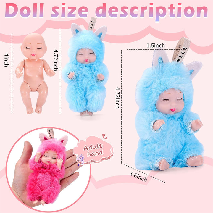 dollbie Adorable juego de 6 muñecas de peluche con cuerda para colg...