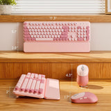 Combo de teclado y mouse inalámbricos, teclado de máquina de escrib...