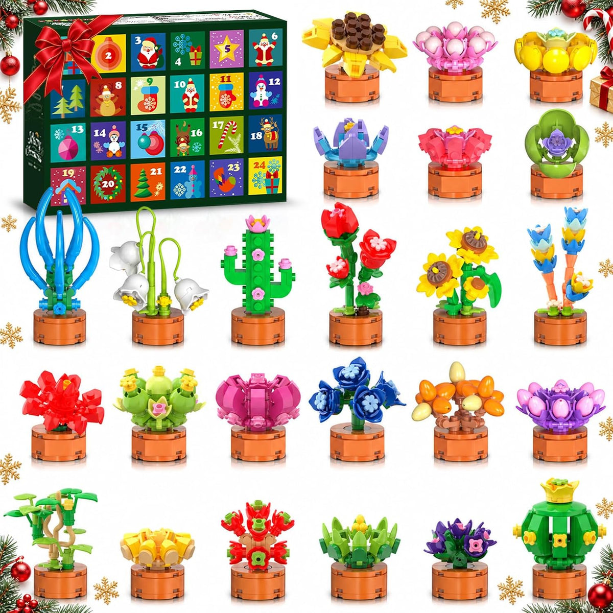 Calendario de Adviento 2026 para niños mayores de 6 flores, juegos de