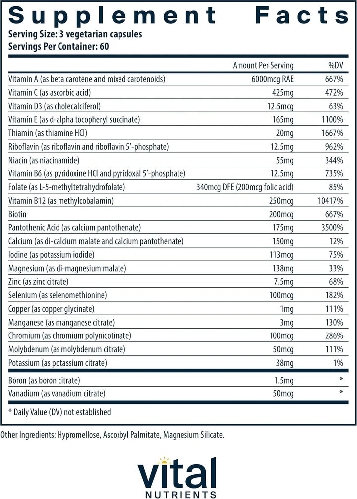 Vital Nutrients - Multi-Nutrientes 2 - Fórmula de citrato\/malato (...