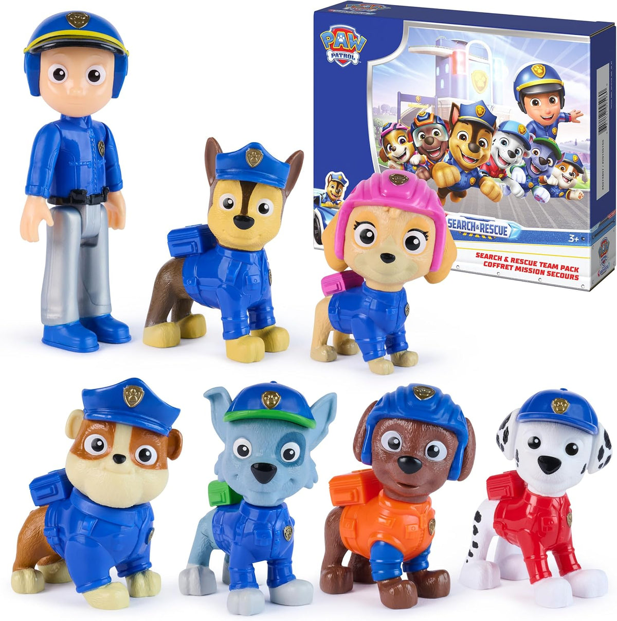 Paw Patrol Paquete de equipo de búsqueda y rescate con 7 figuras
