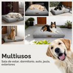 Cama para perro indestructible de 42 pulgadas XL, ortopédica impermeable a prueba de mordidas, almohadilla para perro resistente a las masticaciones, capacidad de 90 libras para perros