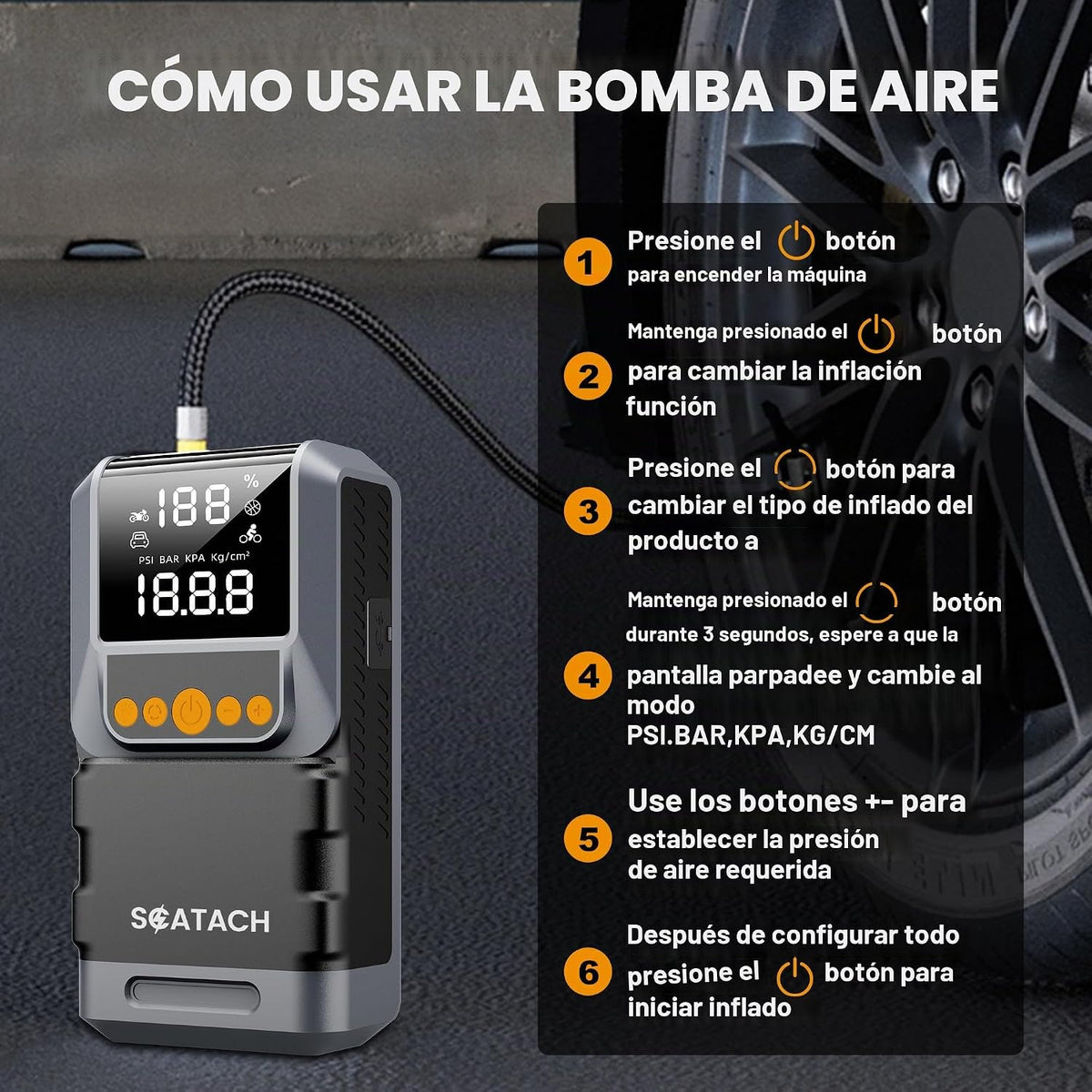 Arrancador del salto con el compresor de aire, arrancador del salto de la