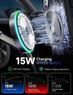 Cargador para coche con soporte MagSafe de 15W, con Adaptador de Carga Más Rápida de 50W