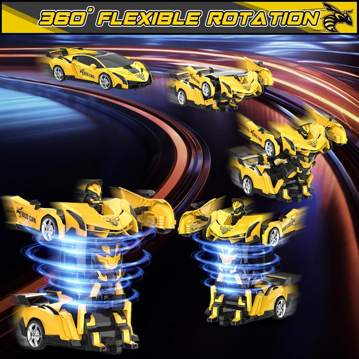 BLUEJAY Transform RC Cars para niños de 4-7 y 8-12 años, auto a con...