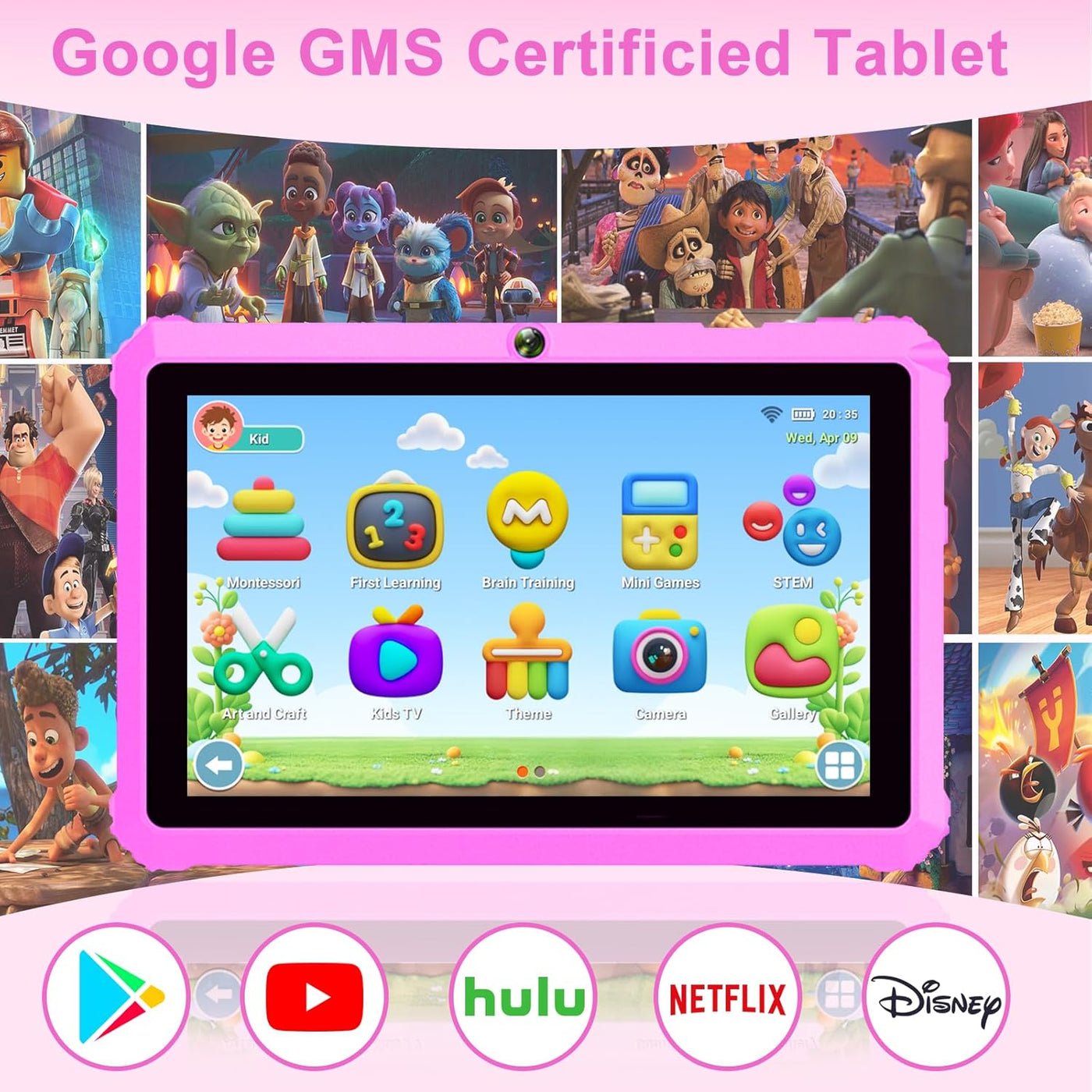 Tablet para niños de 7 pulgadas, tableta para niños pequeños para n...