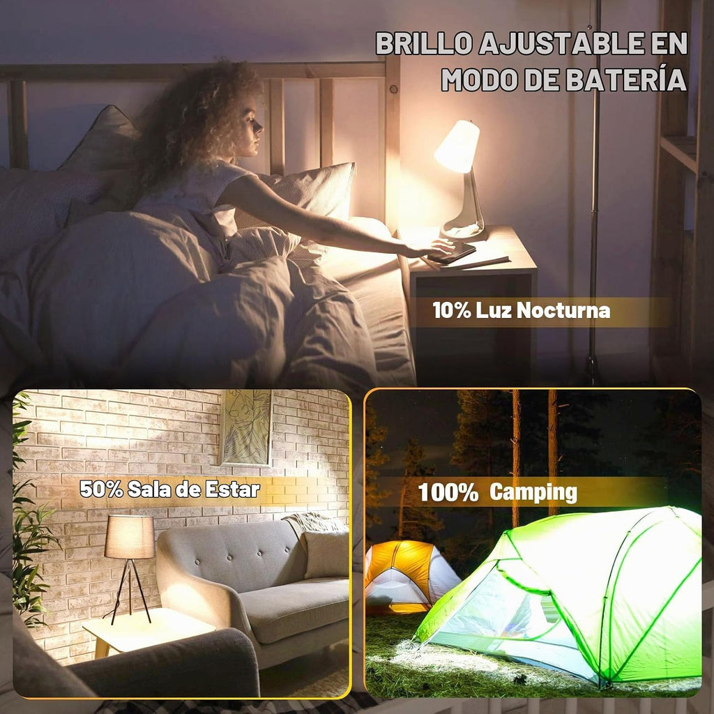 Lámpara Bombillas recargables TFOI para lámpara, bombilla de reserva de batería LED