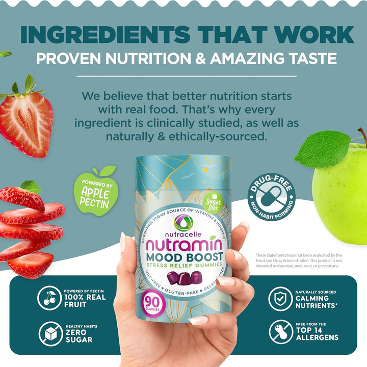 NUTRAMIN Gomitas multivitamínicas para aumentar el estado de ánimo,...