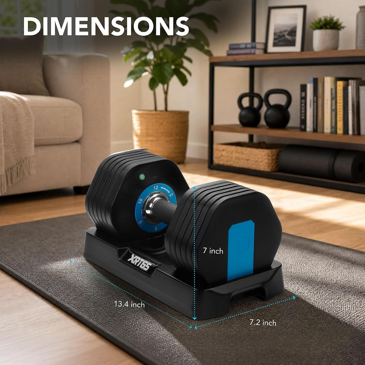 Juego de 2 mancuernas ajustables para entrenamiento de gimnasio en