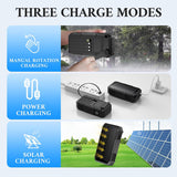 kigoker Banco de energía solar de 66800 mAh con manivela de mano in...