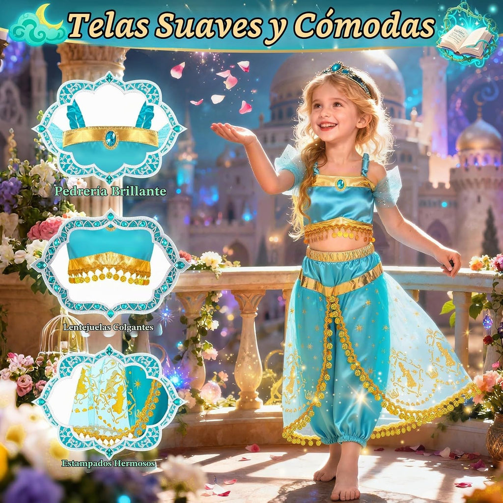 Disfraces de princesa para niñas, ropa de vestir de princesa para niñas de