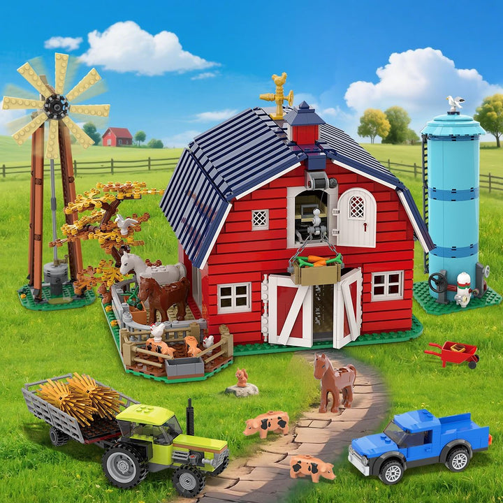 Western Farm - Juego de construcción de casa de granero